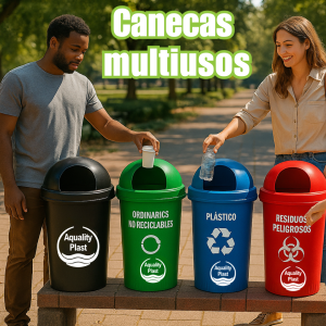 CANECA DE BASURA  DE 85 LTS CON TAPA