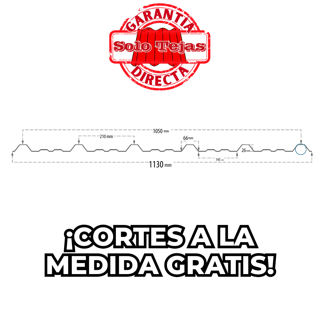 TEJA UPVC BLANCA CRESTA BAJA - 2 MM - 1.13 ANCHO - Imagen 3